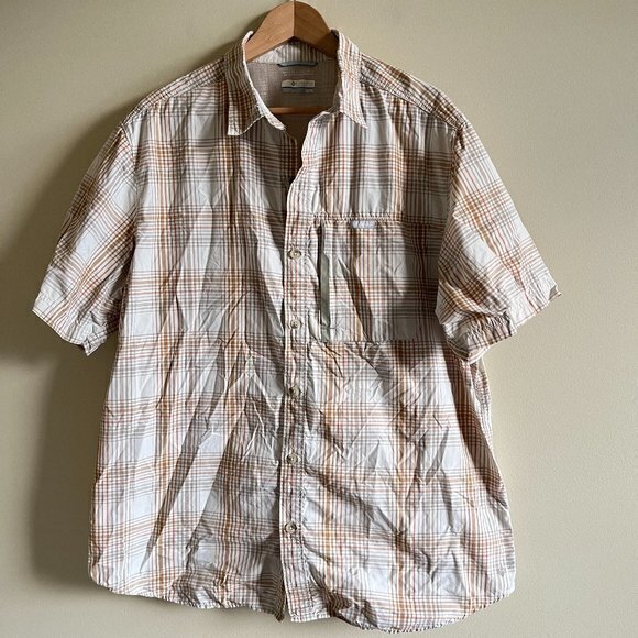 COLUMBIA OMNI-WICK ADVANCED EVAPORATION PLAID CHECKS BUTTON DOWN SHIRT TOP SZ XL - Picture 1 of 5